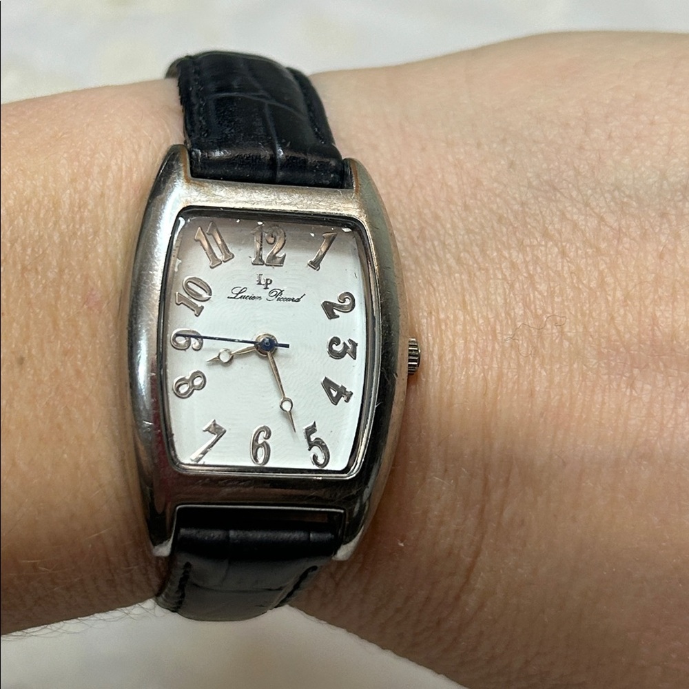 Lucien Piccard watch with leather black band